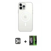 MARSİLYAN™- iPhone 16 Pro Max Kılıf Kutup Klasik Serisi - Şeffaf 360 Full Body Arka Koruyucu + PVD Metal Kamera Lens - GS
