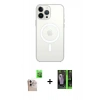MARSİLYAN™- iPhone 16 Pro Max Kılıf Kutup Klasik Serisi - Şeffaf 360 Full Body Arka Koruyucu + Raze Metal Kamera Lens - NLGY