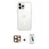 MARSİLYAN™- iPhone 16 Pro Max Kılıf Kutup Klasik Serisi - Şeffaf Pasifik Cam Ekran Koruyucu + Pers Alüminyum Kamera Lens - CLTM