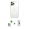 MARSİLYAN™- iPhone 16 Pro Max Kılıf Kutup Klasik Serisi - Şeffaf Pasifik Cam Ekran Koruyucu + Raze Metal Kamera Lens - NLGY