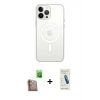 MARSİLYAN™- iPhone 16 Pro Max Kılıf Kutup Klasik Serisi - Şeffaf Pasifik Cam Ekran Koruyucu + Raze Metal Kamera Lens - CLTM
