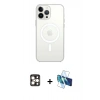 MARSİLYAN™- iPhone 16 Pro Max Kılıf Kutup Klasik Serisi - Siyah 3D Antistatik Cam Ekran Koruyucu + PVD Metal Kamera Lens - GD