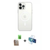 MARSİLYAN™- iPhone 16 Pro Max Kılıf Kutup Klasik Serisi - Siyah 3D Antistatik Cam Ekran Koruyucu + Raze Metal Kamera Lens - CLTM