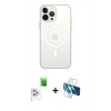 MARSİLYAN™- iPhone 16 Pro Max Kılıf Kutup Klasik Serisi - Siyah 3D Antistatik Cam Ekran Koruyucu + Raze Metal Kamera Lens - BZ