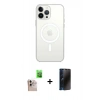 MARSİLYAN™- iPhone 16 Pro Max Kılıf Kutup Klasik Serisi - Siyah 3D Antistatik Hayalet Cam Ekran Koruyucu + Raze Metal Kamera Lens - NLGY