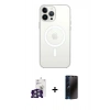 MARSİLYAN™- iPhone 16 Pro Max Kılıf Kutup Klasik Serisi - Siyah 3D Antistatik Hayalet Cam Ekran Koruyucu + Bilvis Titan Kamera Lens - GS