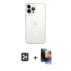 MARSİLYAN™- iPhone 16 Pro Max Kılıf Kutup Klasik Serisi - Siyah 3D Antistatik Mat Seramik Nano Ekran Koruyucu + PVD Metal Kamera Lens - SH