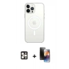 MARSİLYAN™- iPhone 16 Pro Max Kılıf Kutup Klasik Serisi - Siyah 3D Antistatik Mat Seramik Nano Ekran Koruyucu + PVD Metal Kamera Lens - GD