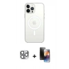 MARSİLYAN™- iPhone 16 Pro Max Kılıf Kutup Klasik Serisi - Siyah 3D Antistatik Mat Seramik Nano Ekran Koruyucu + Pers Alüminyum Kamera Lens - GI
