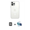 MARSİLYAN™- iPhone 16 Pro Max Kılıf Kutup Klasik Serisi - Siyah 3D Antistatik Seramik Nano Ekran Koruyucu + PVD Metal Kamera Lens - SH