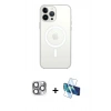 MARSİLYAN™- iPhone 16 Pro Max Kılıf Kutup Klasik Serisi - Siyah 3D Antistatik Seramik Nano Ekran Koruyucu + Pers Alüminyum Kamera Lens - GI