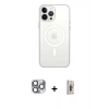 MARSİLYAN™- iPhone 16 Pro Max Kılıf Kutup Klasik Serisi - Siyah Bilvis 3D Cam Ekran Koruyucu + Pers Alüminyum Kamera Lens - GI