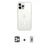 MARSİLYAN™- iPhone 16 Pro Max Kılıf Kutup Klasik Serisi - Siyah Bilvis 3D Cam Ekran Koruyucu + PVD Metal Kamera Lens - GD