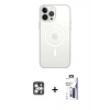 MARSİLYAN™- iPhone 16 Pro Max Kılıf Kutup Klasik Serisi - Siyah Bilvis 3X AR Hayalet Cam Ekran Koruyucu + PVD Metal Kamera Lens - GS