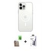 MARSİLYAN™- iPhone 16 Pro Max Kılıf Kutup Klasik Serisi - Siyah Bilvis 3X AR Hayalet Cam Ekran Koruyucu + Raze Metal Kamera Lens - CLTM