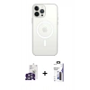 MARSİLYAN™- iPhone 16 Pro Max Kılıf Kutup Klasik Serisi - Siyah Bilvis 3X AR Hayalet Cam Ekran Koruyucu + Bilvis Titan Kamera Lens - GS