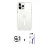 MARSİLYAN™- iPhone 16 Pro Max Kılıf Kutup Klasik Serisi - Siyah Bilvis 3X AR HD Cam Ekran Koruyucu + Pers Alüminyum Kamera Lens - GI
