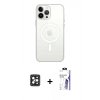 MARSİLYAN™- iPhone 16 Pro Max Kılıf Kutup Klasik Serisi - Siyah Bilvis 3X AR HD Cam Ekran Koruyucu + PVD Metal Kamera Lens - SH