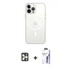 MARSİLYAN™- iPhone 16 Pro Max Kılıf Kutup Klasik Serisi - Siyah Bilvis 3X AR HD Cam Ekran Koruyucu + PVD Metal Kamera Lens - GD