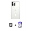 MARSİLYAN™- iPhone 16 Pro Max Kılıf Kutup Klasik Serisi - Siyah Bilvis 5in1 3D Magic Cam Ekran Koruyucu + PVD Metal Kamera Lens - GS