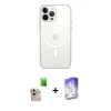 MARSİLYAN™- iPhone 16 Pro Max Kılıf Kutup Klasik Serisi - Siyah Bilvis 5in1 3D Magic Cam Ekran Koruyucu + Raze Metal Kamera Lens - NLGY