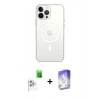 MARSİLYAN™- iPhone 16 Pro Max Kılıf Kutup Klasik Serisi - Siyah Bilvis 5in1 3D Magic Cam Ekran Koruyucu + Raze Metal Kamera Lens - BZ