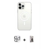 MARSİLYAN™- iPhone 16 Pro Max Kılıf Kutup Klasik Serisi - Siyah Bilvis Hayalet Cam Ekran Koruyucu + Pers Alüminyum Kamera Lens - GS