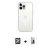 MARSİLYAN™- iPhone 16 Pro Max Kılıf Kutup Klasik Serisi - Siyah Bilvis Hayalet Cam Ekran Koruyucu + PVD Metal Kamera Lens - SH