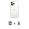 MARSİLYAN™- iPhone 16 Pro Max Kılıf Kutup Klasik Serisi - Siyah Bilvis Hayalet Cam Ekran Koruyucu + PVD Metal Kamera Lens - GD