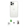 MARSİLYAN™- iPhone 16 Pro Max Kılıf Kutup Klasik Serisi - Siyah Bilvis Hayalet Cam Ekran Koruyucu + Raze Metal Kamera Lens - BZ
