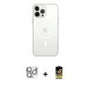 MARSİLYAN™- iPhone 16 Pro Max Kılıf Kutup Klasik Serisi - Siyah Buffer Cam Ekran Koruyucu + Pers Alüminyum Kamera Lens - GS