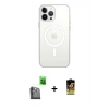 MARSİLYAN™- iPhone 16 Pro Max Kılıf Kutup Klasik Serisi - Siyah Buffer Cam Ekran Koruyucu + Raze Metal Kamera Lens - SH