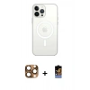 MARSİLYAN™- iPhone 16 Pro Max Kılıf Kutup Klasik Serisi - Siyah Buffer Hayalet Cam Ekran Koruyucu + Pers Alüminyum Kamera Lens - CLTM