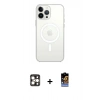 MARSİLYAN™- iPhone 16 Pro Max Kılıf Kutup Klasik Serisi - Siyah Buffer Hayalet Cam Ekran Koruyucu + PVD Metal Kamera Lens - GD