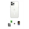 MARSİLYAN™- iPhone 16 Pro Max Kılıf Kutup Klasik Serisi - Siyah Buffer Hayalet Cam Ekran Koruyucu + Raze Metal Kamera Lens - SH