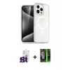 MARSİLYAN™- iPhone 16 Pro Max Kılıf Nova Asil Prime - Şeffaf 360 Full Body Arka Koruyucu + Bilvis Titan Kamera Lens - SH