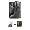 MARSİLYAN™- iPhone 16 Pro Max Kılıf Nova Asil Prime - Şeffaf 360 Full Body Arka Koruyucu + Bilvis Titan Kamera Lens - GS