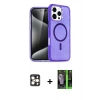 MARSİLYAN™- iPhone 16 Pro Max Kılıf Nova Asil Prime - Şeffaf 360 Full Body Arka Koruyucu + PVD Metal Kamera Lens - GD