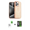 MARSİLYAN™- iPhone 16 Pro Max Kılıf Nova Asil Prime - Şeffaf 360 Full Body Arka Koruyucu + Raze Metal Kamera Lens - BZ