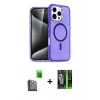 MARSİLYAN™- iPhone 16 Pro Max Kılıf Nova Asil Prime - Şeffaf 360 Full Body Arka Koruyucu + Raze Metal Kamera Lens - SH