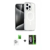 MARSİLYAN™- iPhone 16 Pro Max Kılıf Nova Asil Prime - Şeffaf 360 Full Body Arka Koruyucu + Raze Metal Kamera Lens - BZ