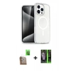 MARSİLYAN™- iPhone 16 Pro Max Kılıf Nova Asil Prime - Şeffaf 360 Full Body Arka Koruyucu + Raze Metal Kamera Lens - CLTM
