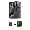 MARSİLYAN™- iPhone 16 Pro Max Kılıf Nova Asil Prime - Şeffaf 360 Full Body Arka Koruyucu + PVD Metal Kamera Lens - SH