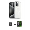 MARSİLYAN™- iPhone 16 Pro Max Kılıf Nova Asil Prime - Şeffaf 360 Full Body Arka Koruyucu + PVD Metal Kamera Lens - SH