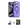 MARSİLYAN™- iPhone 16 Pro Max Kılıf Nova Asil Prime - Şeffaf 360 Full Body Arka Koruyucu + Titanyum Gri Bilvis Titan Kamera Lens