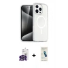 MARSİLYAN™- iPhone 16 Pro Max Kılıf Nova Asil Prime - Şeffaf Pasifik Cam Ekran Koruyucu + Bilvis Titan Kamera Lens - SH