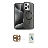 MARSİLYAN™- iPhone 16 Pro Max Kılıf Nova Asil Prime - Şeffaf Pasifik Cam Ekran Koruyucu + Pers Alüminyum Kamera Lens - CLTM