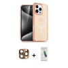 MARSİLYAN™- iPhone 16 Pro Max Kılıf Nova Asil Prime - Şeffaf Pasifik Cam Ekran Koruyucu + Pers Alüminyum Kamera Lens - CLTM