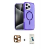 MARSİLYAN™- iPhone 16 Pro Max Kılıf Nova Asil Prime - Şeffaf Pasifik Cam Ekran Koruyucu + Pers Alüminyum Kamera Lens - CLTM