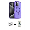 MARSİLYAN™- iPhone 16 Pro Max Kılıf Nova Asil Prime - Şeffaf Pasifik Cam Ekran Koruyucu + Pers Alüminyum Kamera Lens - GS